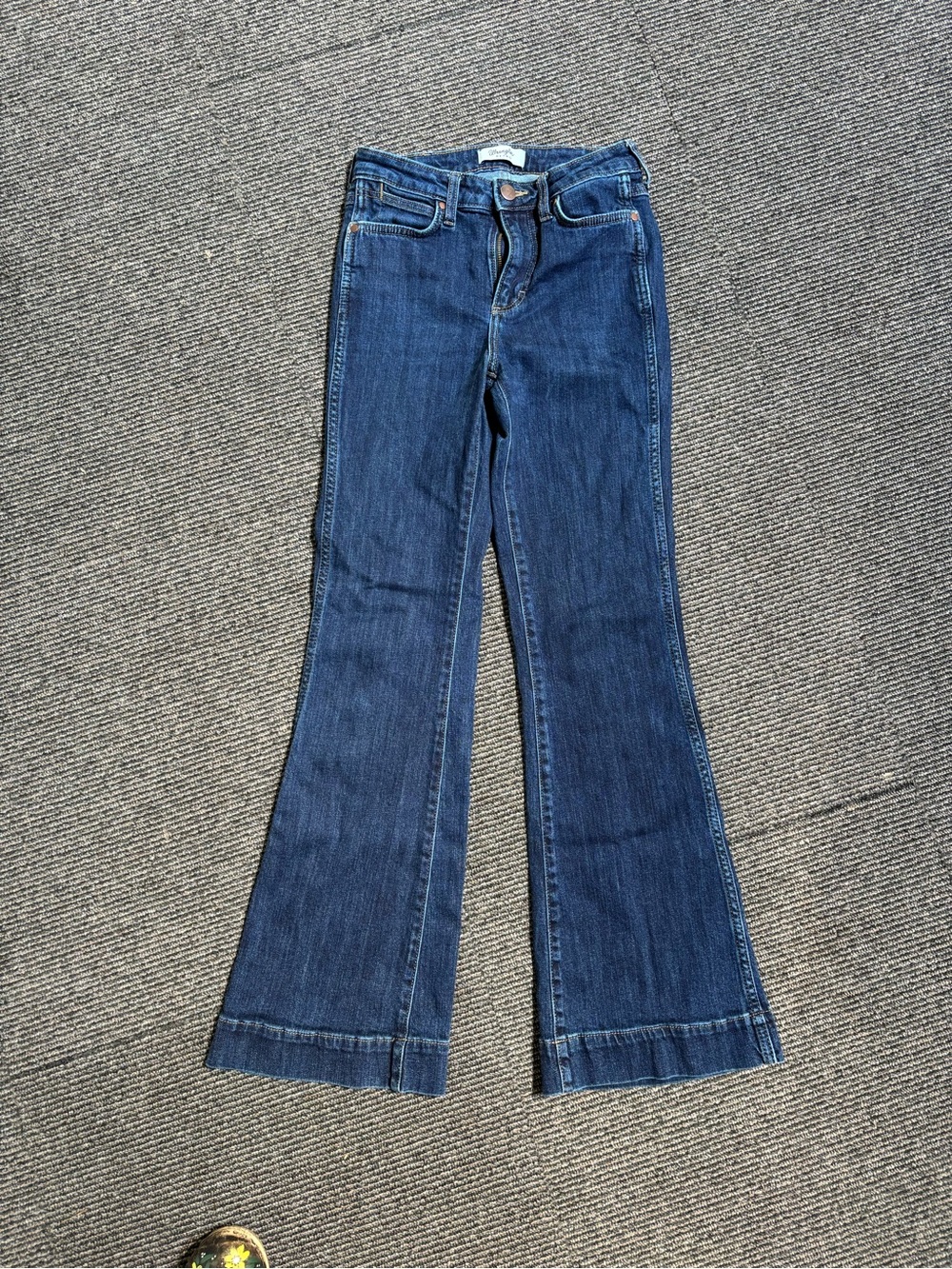 Wrangler Women's High Rise Dark Blue Trouser Retro Jeans